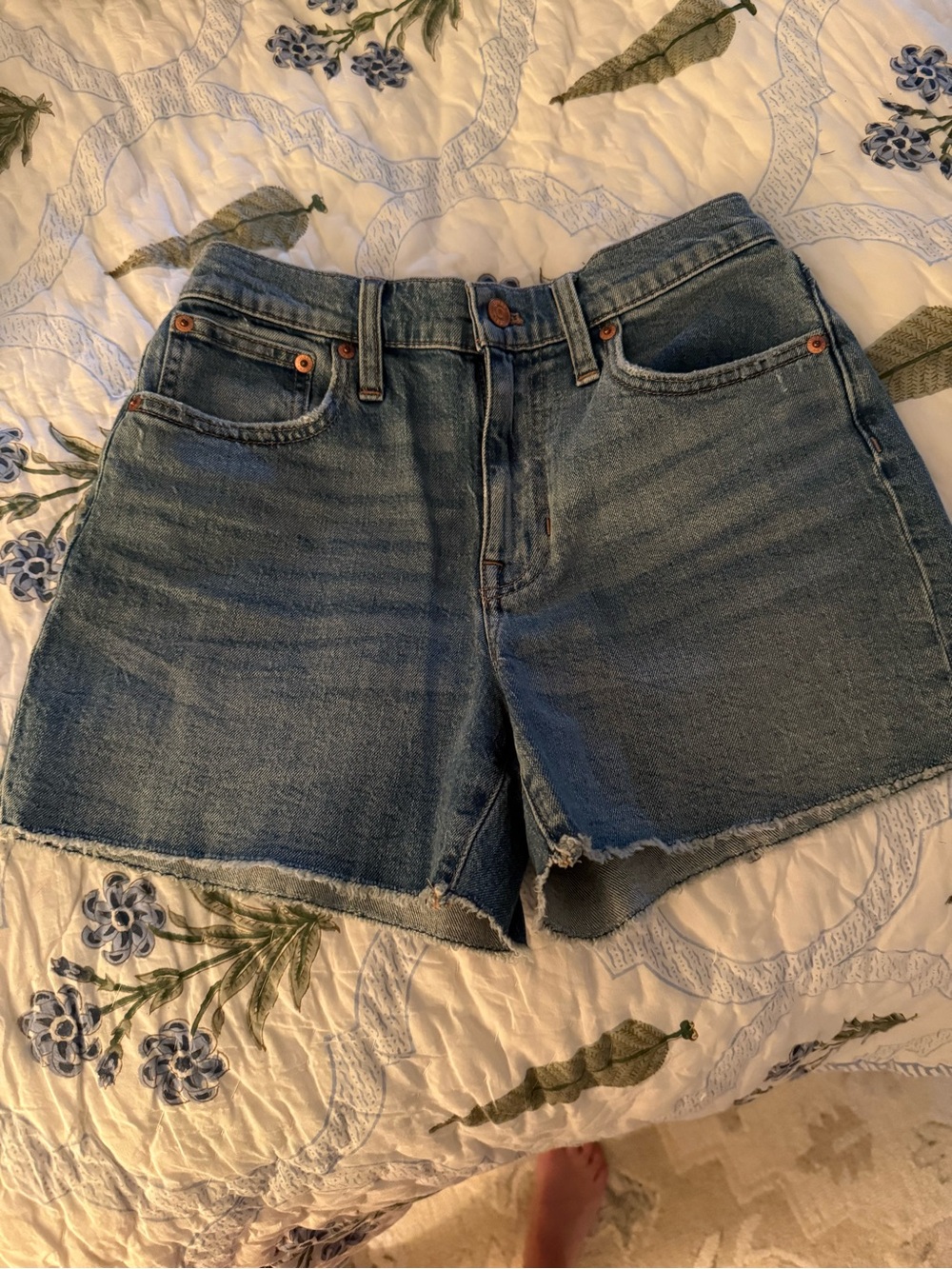 J. Crew Medium Blue Denim Cutoff Shorts
